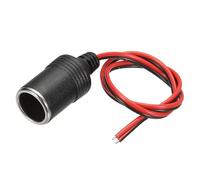 sourcing map Female Socket Cable Plug Adapter, 12V / 24V 10A 50cm Car Charger Power Cigarette Lighter Car Cigarette Lighter Socket for Powering In-Vehicle Equipment, Silver