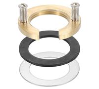 sourcing map Female Thread Hex Lock Nut M32 Brass C-Type Single Hole Faucet Lock Nuts with Gasket, Faucet Fixing Tool Set for Kitchen Bathroom Basin Sink