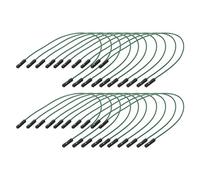 sourcing map Female to Female 1Pin Breadboard Jumper Wire Ribbon Cable 20cm Long Electronics Breadboard Ribbon Cables for Breadboard Electronic Projects Pack of 20,Green
