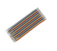 sourcing map Female to Female 40P Jumper Wire 2.54mm Pitch Ribbon Cable Breadboard DIY 15cm Long