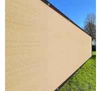sourcing map Fence Privacy Screen 3Meter x 3Meter(9 Sqft) Shade Cloth Cover Mesh Fencing Mesh Shade Net Cover for Balcony Outdoor Deck Backyard Porch Plant, Khaki