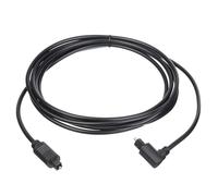 sourcing map Fiber Optic Audio Cable 90 Degree Digital Audio Optic Cable 7.8FT Long TOS Optical Link Cable PVC Plastic Connector for TV DVD Amplifier Stereo Black