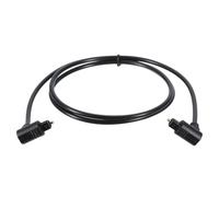 sourcing map Fiber Optic Audio Cable Double 90 Degree Digital Audio Optic Cable 3.3FT Long TOS Optical Link Cable PVC Plastic Connector for TV DVD Amplifier Stereo Black