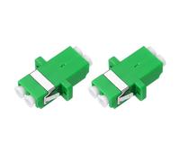 sourcing map Fiber Optic Coupler LC/APC Single Mode Duplex Fiber Optical Cable Adapter Fiber Optic Connectors for Network Internet, 2 Pack
