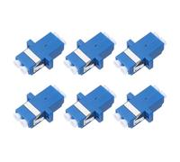 sourcing map Fiber Optic Coupler LC/UPC Single Mode Duplex Fiber Optical Cable Adapter Fiber Optic Connectors for Network Internet, 6 Pack