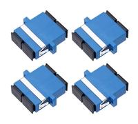 sourcing map Fiber Optic Coupler SC/UPC Single Mode Duplex Fiber Optical Cable Adapter Fiber Optic Connectors for Network Internet, 4 Pack