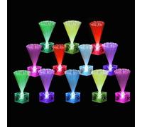 sourcing map Fiber Optic Lamps, LED Novelty Lighting Sensory Mood Lights Color Changing in Night for Bedroom Ambient Decorations,12Pcs
