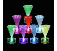 sourcing map Fiber Optic Lamps, LED Novelty Lighting Sensory Mood Lights Color Changing in Night for Bedroom Ambient Decorations,8Pcs