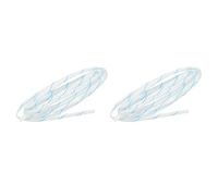 sourcing map Fiberglass Heat Shield Sleeve 1m x 1.5mm Insulation Protect Sleeving Pipe for Cable Wire Wrap, Pack of 2
