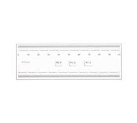 sourcing map Film Flexible Ruler 10cm 0.1mm Scale with R Angle PET Plastic Folding Straight Ruler Calibration Soft Ruler Measuring Tool for Factory, Transparent