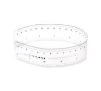 sourcing map Film Flexible Ruler 12 Inch 0.1mm Scale PET Plastic Folding Straight Ruler Calibration Soft Ruler Measuring Tool for Factory, Transparent