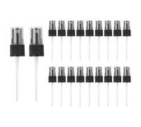 sourcing map Fine Mist Spray Top, Spray Bottle Nozzle Sprayer Top Replacement for 18 Caliber PET Bottles, for Essential Oil Hair Care Home Beauty, Pack of 20, Black