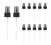 sourcing map Fine Mist Spray Top, Spray Bottle Nozzle Sprayer Top Replacement for 20 Caliber PET Bottles, for Essential Oil Hair Care Home Beauty, Pack of 12, Black