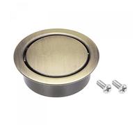 sourcing map Finger Flush Pull Handle 2pcs Outer Dia. 42mm/1.65" Bronze Tone with Screws