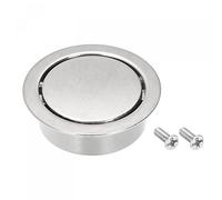 sourcing map Finger Flush Pull Handle Outer Dia. 42mm/1.65" Brushed Silver with Screw