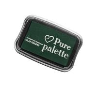 sourcing map Finger Ink Pad for Rubber Stamps Craft, 18 x 30" Washable Pigment Ink Pad Stamps for Footprint Handprint Stamping Paper Wood Fabric Scrapbooking, Dark Green