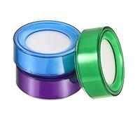 sourcing map Finger Wet Sponge 2.7 Inch Dia for Bank Counting Blue Green Purple 6in1 Set