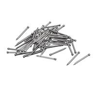 sourcing map Finishing Nails 150pcs 30mm 1-3/16 Inch Hand-Drive Hardware Carbon Steel Nail Lost Head Nails, Silver