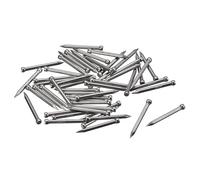 sourcing map Finishing Nails 50pcs 25mm 1 Inch Hand-Drive Hardware Carbon Steel Nail Lost Head Nails, Silver