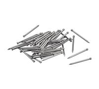 sourcing map Finishing Nails 50pcs 35mm 1-3/8 Inch Hand-Drive Hardware Carbon Steel Nail Lost Head Nails, Silver