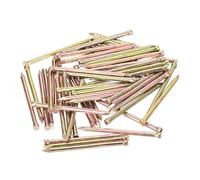 sourcing map Finishing Nails 50pcs 38mm 1.5 Inch Hand-Drive Hardware Carbon Steel Nail Lost Head Nails, Color Zinc