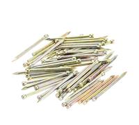 sourcing map Finishing Nails Hand-Drive Hardware Carbon Steel Nails 35mm 1.4-inches 100pcs, Color Zinc