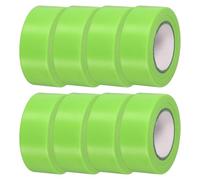 sourcing map Flagging Tape,8 Pcs Non-Adhesive Plastic Neon Survey Marking Tape 1 Inch x 98 Feet for Tree Hunting Boundaries Hazardous Areas Marking Ribbon Green