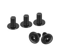 sourcing map Flanged Button Head Socket Cap Screws, 100 Pcs M3x5mm - 304 Stainless Steel Socket Drive Fasteners Bolts, Fully Thread Machine Screws for Furniture Installation (Black)