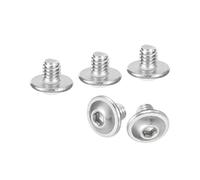 sourcing map Flanged Button Head Socket Cap Screws,100 Pcs M4x4mm - 304 Stainless Steel Socket Drive Fasteners Bolts, Fully Thread Machine Screws for Furniture Installation (Silver)