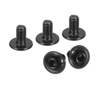 sourcing map Flanged Button Head Socket Cap Screws,50 Pcs M4x5mm - 304 Stainless Steel Socket Drive Fasteners Bolts, Fully Thread Machine Screws for Furniture Installation (Black)