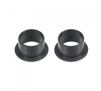 sourcing map Flanged Sleeve Bearings 16mm Bore 18mm OD 12mm Length POM Wrapped Oilless Bushings Black 2pcs
