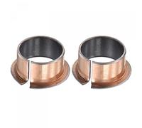 sourcing map Flanged Sleeve Bearings 22mm Bore x 25mm OD x 15mm Length x 32mm Flange Dia x 1.5mm Flange Thickness Wrapped Oilless Bushings 2pcs
