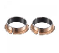 sourcing map Flanged Sleeve Bearings 25mm Bore x 28mm OD x 10mm Length x 35mm Flange Dia x 1.5mm Flange Thickness Wrapped Oilless Bushings 2pcs