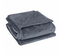 sourcing map Flannel Fleece Blanket Soft Lightweight Plush Microfiber Bed or Couch Blanket, Dark Gray 200 x 230cm