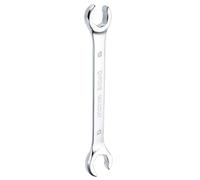 sourcing map Flare Nut Metric Wrench 16mm x 18mm High Carbon Steel Mirror Polished Chrome Plating Metric Wrench for DIY Hand-Making Automotive Repairs and Household Maintenance