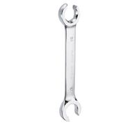 sourcing map Flare Nut Metric Wrench 24mm x 27mm High Carbon Steel Mirror Polished Chrome Plating Metric Wrench for DIY Hand-Making Automotive Repairs and Household Maintenance