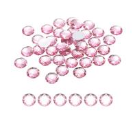 sourcing map Flat Back Round Acrylic Rhinestones,10mm SS45 Light Pink Flatback Crystal Rhinestones for Crafts Clothes Shoes DIY Decoration Gifts 100Pcs
