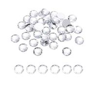 sourcing map Flat Back Round Acrylic Rhinestones,20mm White Flatback Crystal Rhinestones for Crafts Clothes Shoes DIY Decoration Gifts 50Pcs