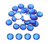sourcing map Flat Back Round Acrylic Rhinestones,25mm Deep Blue Flatback Crystal Rhinestones for Crafts Clothes Shoes DIY Decoration Gifts 25Pcs