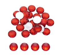 sourcing map Flat Back Round Acrylic Rhinestones,25mm Red Flatback Crystal Rhinestones for Crafts Clothes Shoes DIY Decoration Gifts 25Pcs