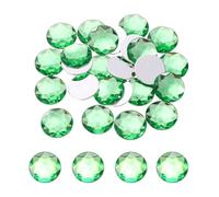 sourcing map Flat Back Round Acrylic Rhinestones,30mm Green Flatback Crystal Rhinestones for Crafts Clothes Shoes DIY Decoration Gifts 25Pcs