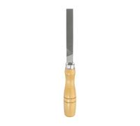 sourcing map Flat Coarse Cut File 4" Double Cut Teeth High Carbon Steel Hand Rasp File with Wood Handle for Metal Wood Deburring Removing