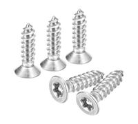 sourcing map Flat Countersunk Head Torx Screws, 50Pcs M3 x 12mm 304 Stainless Steel Tamper Proof Sheet Metal Screws with Bit T10, Self-Tapping Anti-Theft for Wood, Mechanical Industry (Silver)