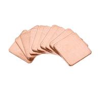 sourcing map Flat IC Chipset Thermal Copper Heatsink for CPU GPU 15 x 15 x 1mm 10pcs