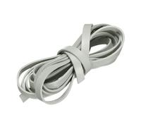 sourcing map Flat Leather Cord, 3.3 Yard 10mm Leather String Strips Lacing for DIY Crafts Making Bracelet Purse Strap, Grey