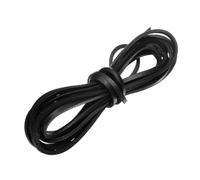 sourcing map Flat Leather Cord, 3.3 Yard 3mm Leather String Strips Lacing for DIY Crafts Making Bracelet Purse Strap, Black