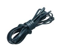 sourcing map Flat Leather Cord, 3.3 Yard 4mm Leather String Strips Lacing for DIY Crafts Making Bracelet Purse Strap, Dark Blue