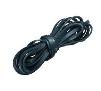 sourcing map Flat Leather Cord, 3.3 Yard 5mm Leather String Strips Lacing for DIY Crafts Making Bracelet Purse Strap, Dark Blue