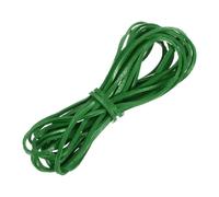 sourcing map Flat Leather Cord, 5.5 Yard 3mm Leather String Strips Lacing for DIY Crafts Making Bracelet Purse Strap, Dark Green