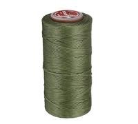 sourcing map Flat Leather Sewing Waxed Thread, 140m / 153 Yards Polyester Wax String, 300D Wax Stitching Cord for Leather Crafts, Bookbinding, Bracelets Braided, Grass Green